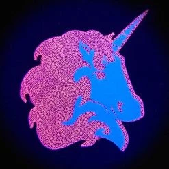 Pastease Unicorn: Hot Pink Glitter With White Unicorn Nipple Pasties Halloween