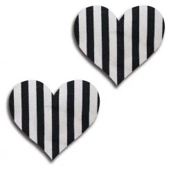 Glitter Women Set Of Stripe Heart Pasties