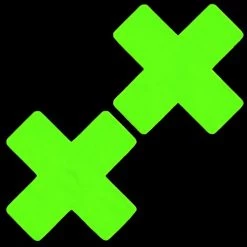 Glitter Women Glow In The Dark Cross Pasties