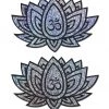 Pastease Lotus: Glitter Silver Ohm Lotus Nipple Pasties Christmas