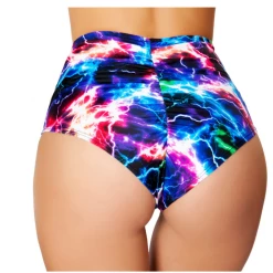 Roma Printed High-Waisted Puckered Shorts Women