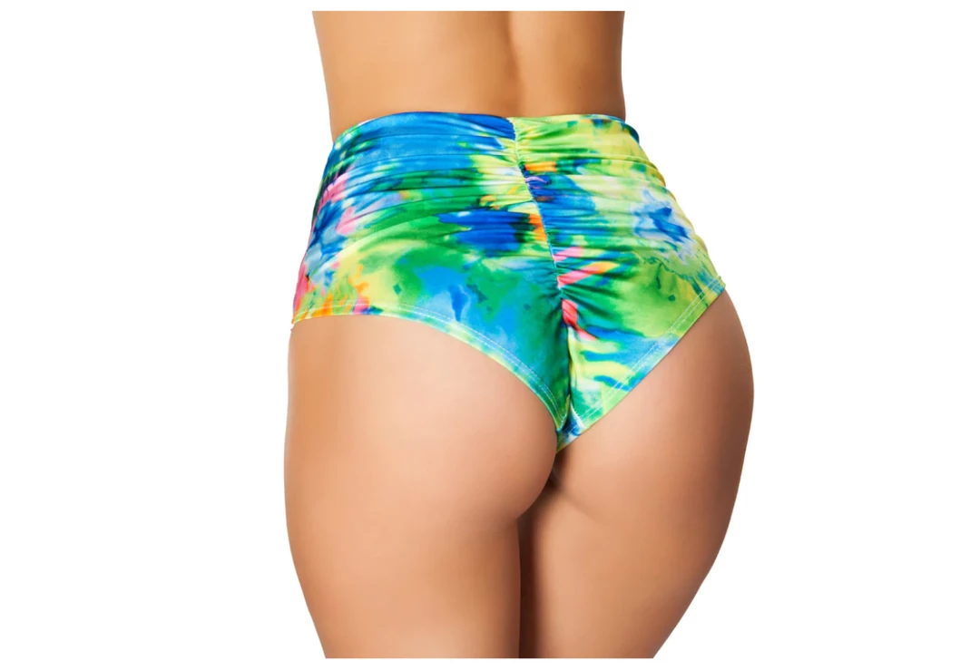 Roma Printed High-Waisted Puckered Shorts Women 4 Roma Printed High-Waisted Puckered Shorts Women