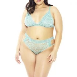 Glitter Lace Bra Set Women