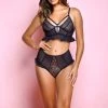 Glitter Women Dark In Love Bra Set