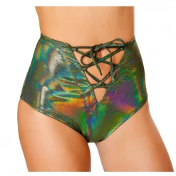 Roma Women Lace-Up High Waisted Shorts