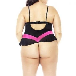 Glitter Microfiber & Mesh Teddy Women