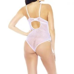 Glitter Lace & Dot Mesh Teddy