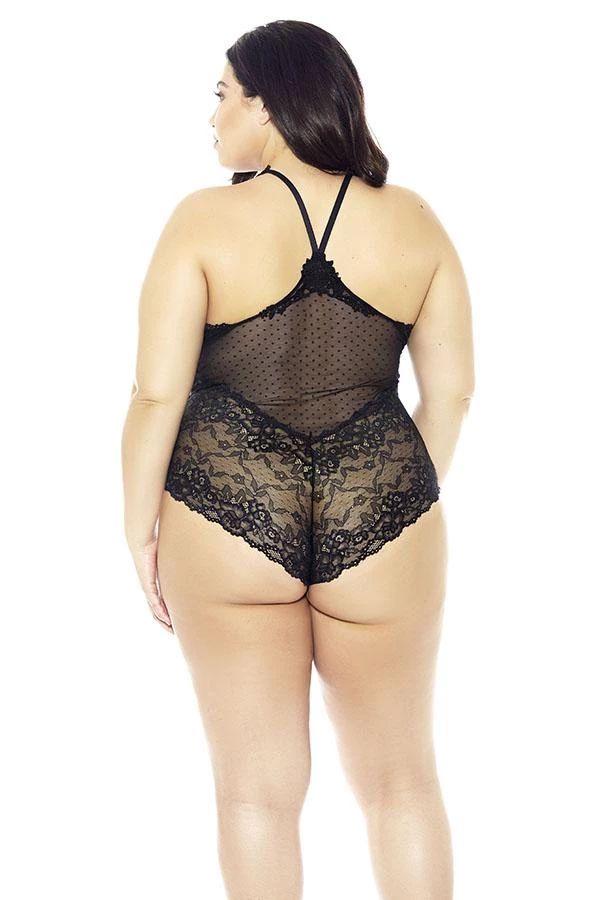 Glitter Halter Lace Teddy 2 Glitter Halter Lace Teddy