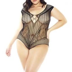 Glitter Short Sleeve Hosiery Teddy