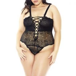 Glitter Women Reversible Lace Teddy