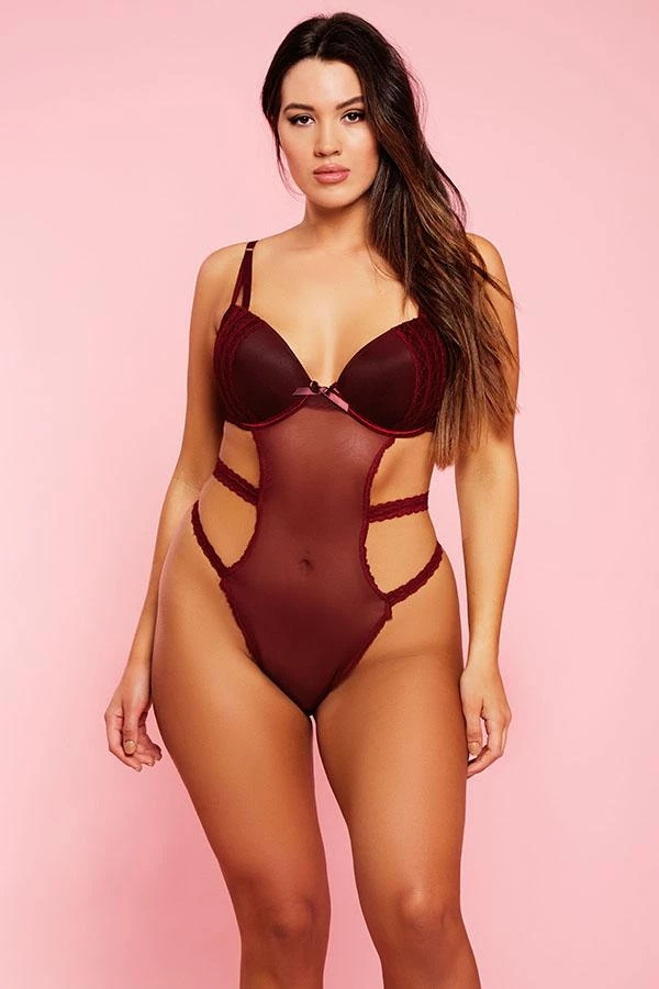 Glitter Stretch Mesh Teddy Women 1 Glitter Stretch Mesh Teddy Women