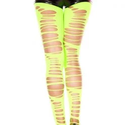 Music Legs Hosiery Spandex Ripped Opaque Stirrup Leggings