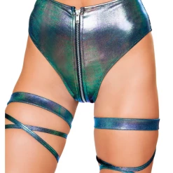 Roma Women High-Waisted Shorts With Zipper