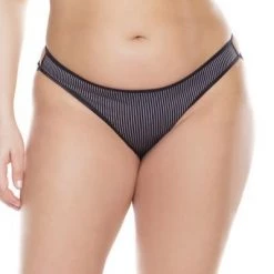 Coquette Pinstripe Multi-Strap Detailing & Bow Panty