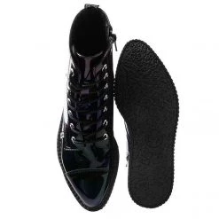 TUK A9502 Black Hologram Pointed Lace Up Boot 16 TUK A9502 Black Hologram Pointed Lace Up Boot