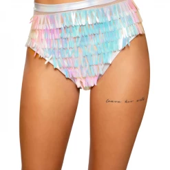 Roma Sequin & Shimmer High-Waisted Shorts Women