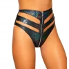 Roma Women Snake Skin Front Zipper Shorts