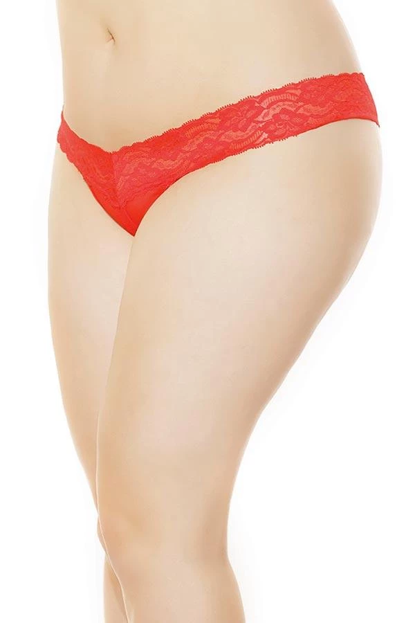 Coquette Crotchless Mesh Thong Lace Christmas 1 Coquette Crotchless Mesh Thong Lace Christmas