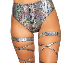 Roma Women Snake Skin High-Waisted Shorts