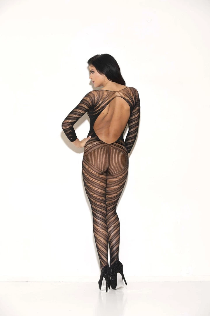 Glitter Women 3-4 Sleeve Bodystocking 4 Glitter Women 3-4 Sleeve Bodystocking