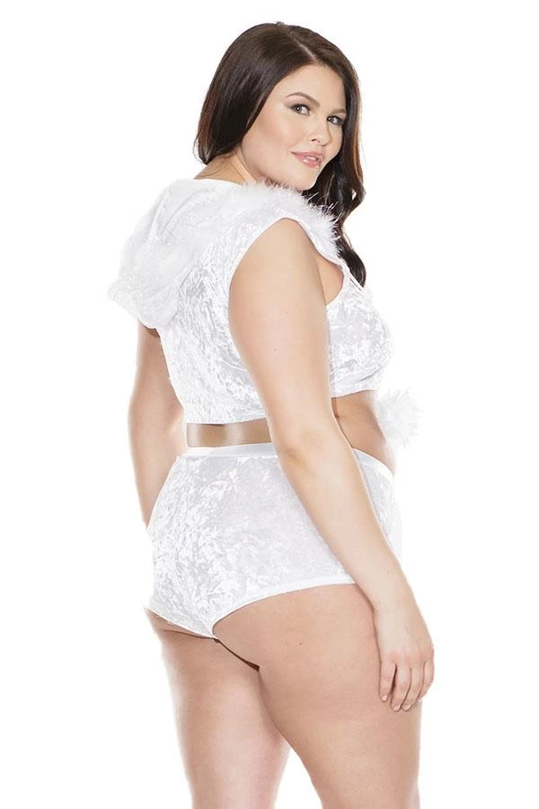 Coquette Velvet Crop Top & Booty Short Set 2 Coquette Velvet Crop Top & Booty Short Set