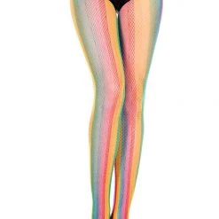 Music Legs Striped Net Pantyhose