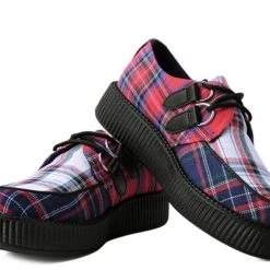 Women TUK V9594 Mixed Plaid Viva Low Creeper