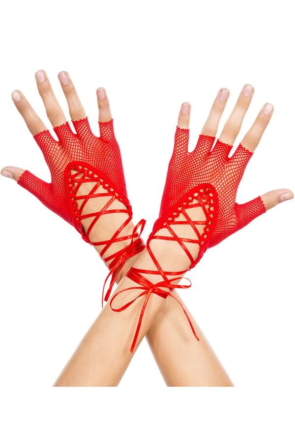 Music Legs Lace Up Wrist Length Fingerless Warmer 1 Music Legs Lace Up Wrist Length Fingerless Warmer