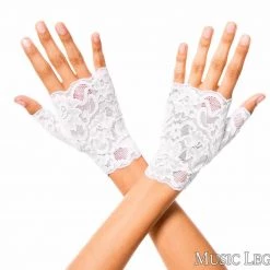 Music Legs Costumes Lace Fingerless Gloves