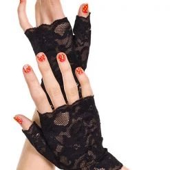 Music Legs Costumes Lace Fingerless Gloves