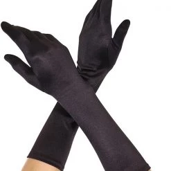 Music Legs Elbow Length Satin Gloves