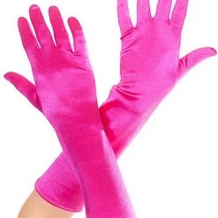 Music Legs Elbow Length Satin Gloves 10 Music Legs Elbow Length Satin Gloves