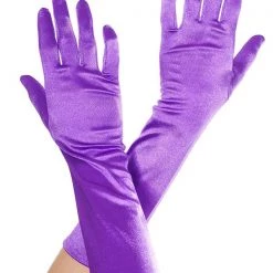 Music Legs Elbow Length Satin Gloves