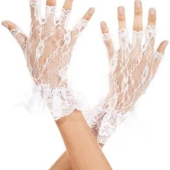 Music Legs Costumes Wrist Length Lace Fingerless Gloves