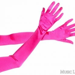 Music Legs Satin Gloves