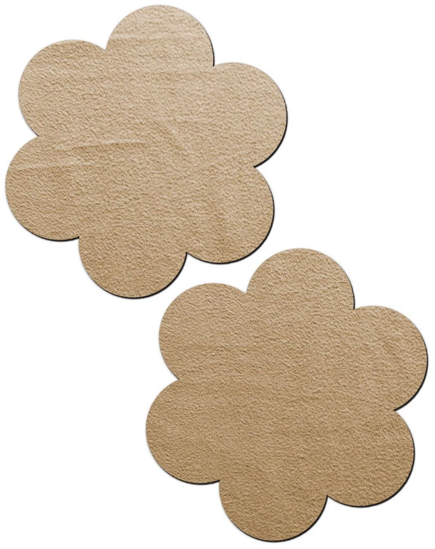 Pastease Daisy: Camel Suede Flower Nipple Pasties Festival 1 Pastease Daisy: Camel Suede Flower Nipple Pasties Festival