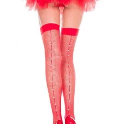 Music Legs Jewel Net Thigh Hi Christmas
