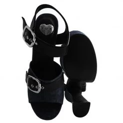 TUK A9439L Black & Grey Leopard Spice Platform Heel Women 7 TUK A9439L Black & Grey Leopard Spice Platform Heel Women