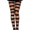 Music Legs Striped Fishnet Pantyhose