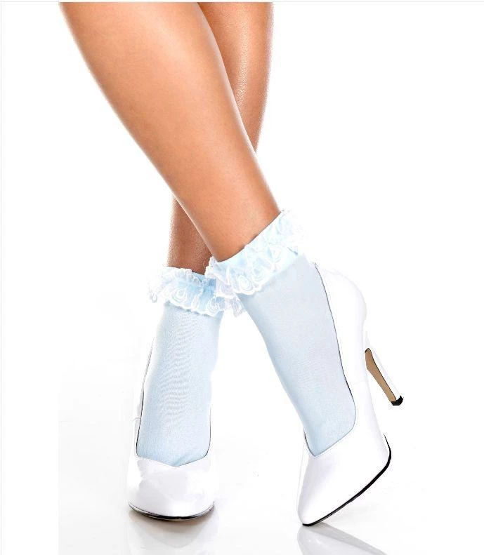 Music Legs Ruffle Ankle Hi Christmas 1 Music Legs Ruffle Ankle Hi Christmas