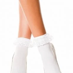 Music Legs Ruffle Ankle Hi Christmas 6 Music Legs Ruffle Ankle Hi Christmas