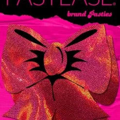 Pastease Bow: Holographic Red Bows Nipple Pasties