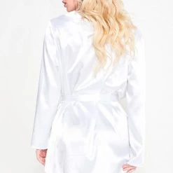 Music Legs Lingerie Long Sleeve Satin Robe
