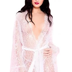 Music Legs Christmas Sheer Lace Robe