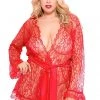 Music Legs Christmas Sheer Lace Robe