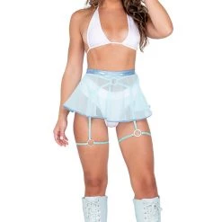 Roma Women Shimmer Garters With Ring Detail