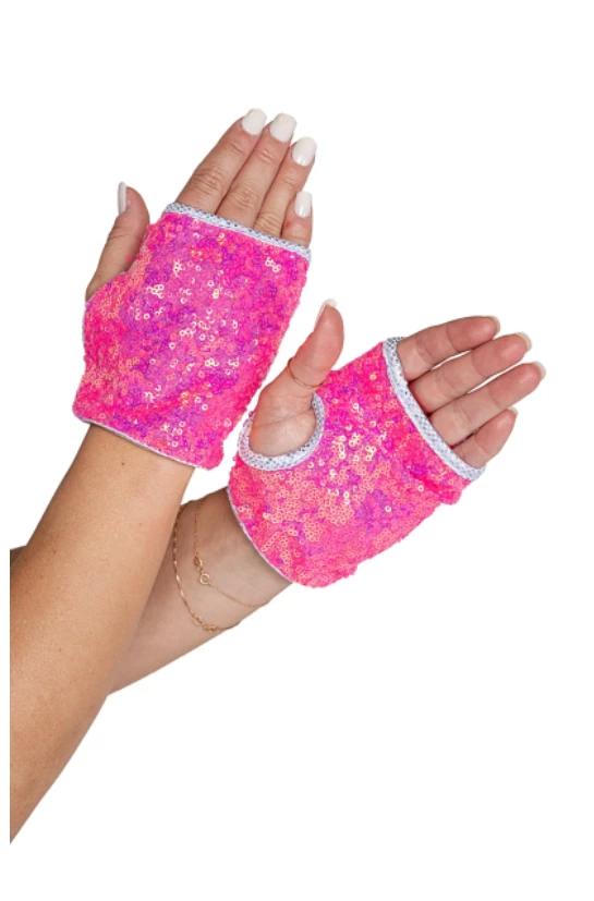 Roma Women Open Finger Sequin Gloves 3 Roma Women Open Finger Sequin Gloves