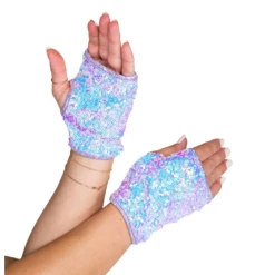 Roma Women Open Finger Sequin Gloves