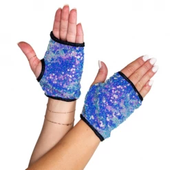 Roma Women Open Finger Sequin Gloves