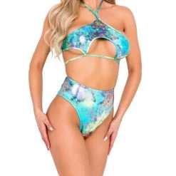 Roma Tie-Dye Keyhole Tie Top Women